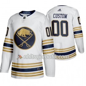Män Ishockey Buffalo Sabres tröja med eget tryck 50th Anniversary Adidas 2019-20 Vit Authentic